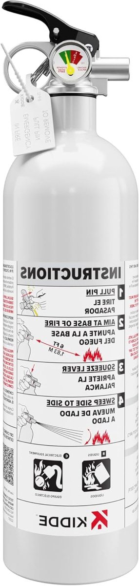 Marine Brandblusser - Vaartuig Veiligheid - Veiligheid op Water - 12x Corrosiebestendig - 15 kg - Wit