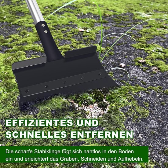 Multifunctionele Schoonmaalschop, 28 cm, Onkruid Schraper met Handvat, Tuingereedschap voor Onkruidverwijdering, Schok Schraper met Handvat voor Onkruid- en Mosverwijdering, Sneeuwschop — afbeelding 2
