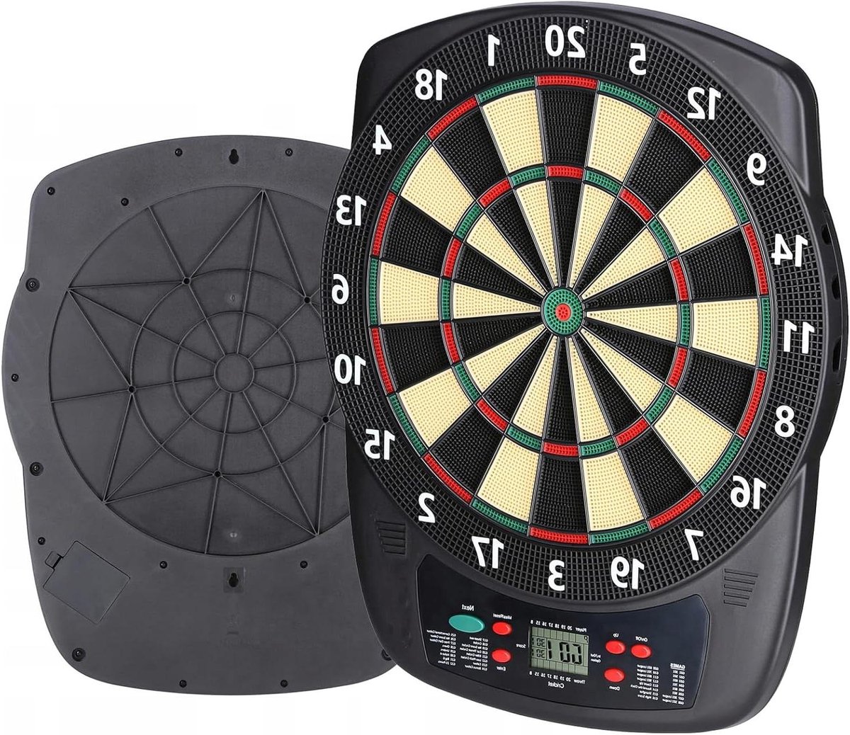 Elektronisch Dartbord - Dartautomaat E-Dartbord - Darten met vrienden - 33 Spellen - 52x42 cm - Zwart