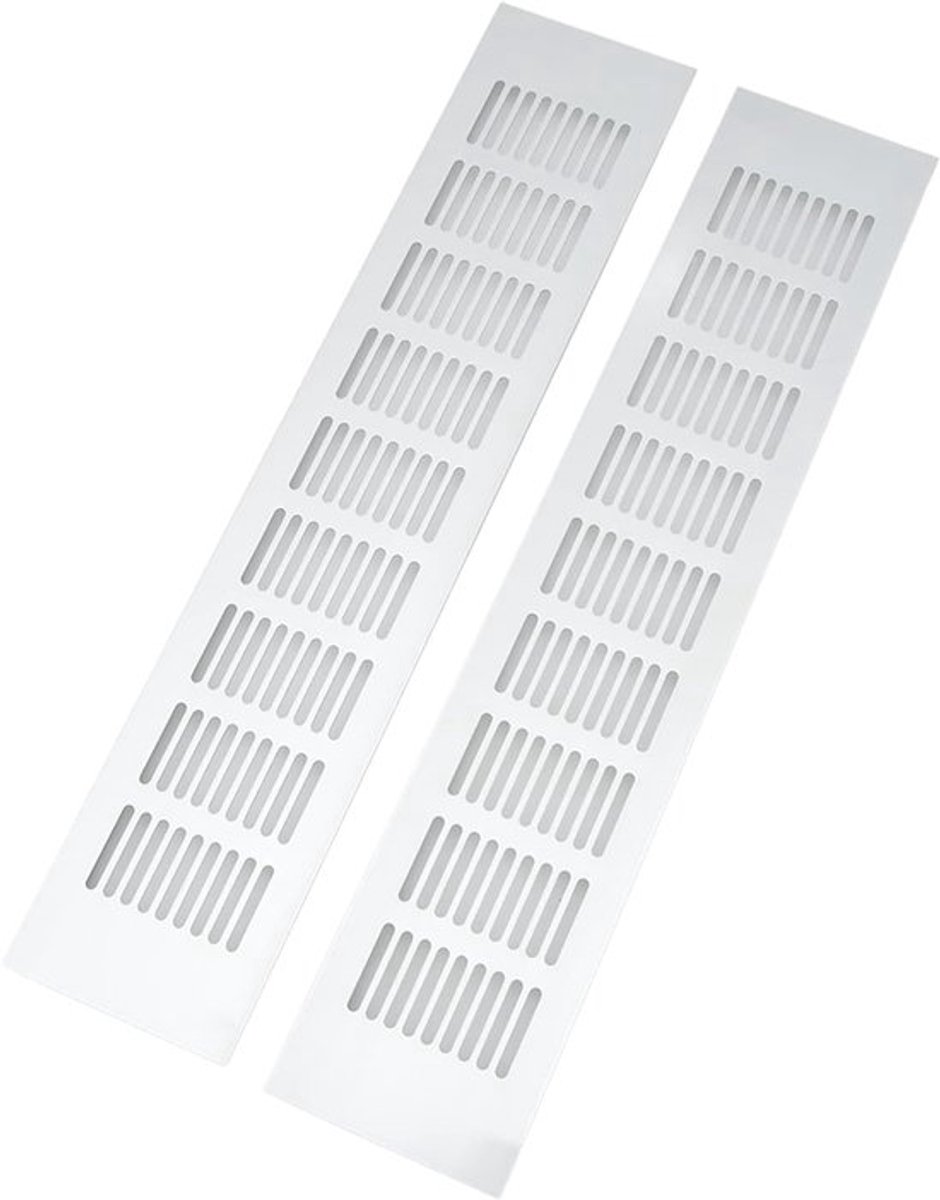2 stuks Ventilatierooster - Aluminium Rechthoekige Ventilatieplaat voor kast - schoenenkas