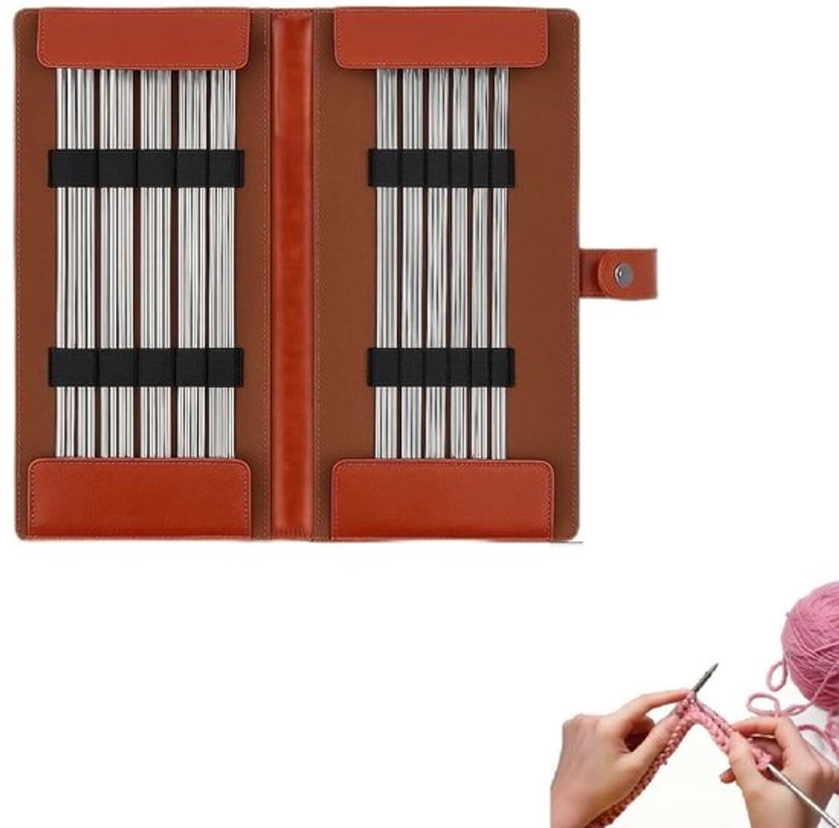 Dailygoods - Breinaalden Set - Roestvrijstalen Breinaalden - 44 Stuks