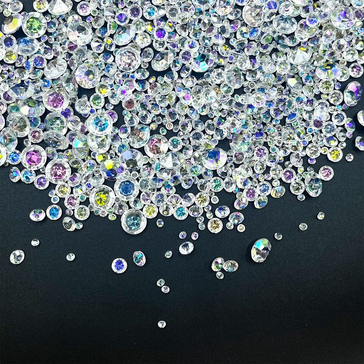 4500 stuks decoratieve diamanten, acryldiamanten en kristallen, strass-steentjes, diamanten, decoratieve stenen voor vaas, vuller, Kerstmis, bruiloft, verjaardagsfeestje (3 mm, 6 mm, 10 mm)