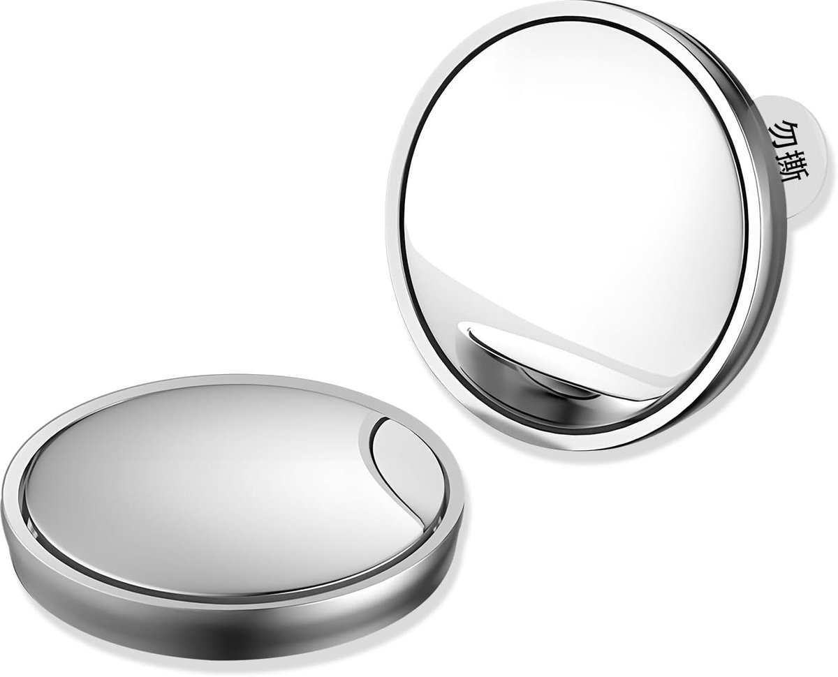2 Stuks Blind Spot Spiegel,360 Graden Rotatie Verstelbare Groothoekspiegel,Echt Glas Dodehoekspiegel Auto, Convexe Spiegel, Extra Achteruitkijkspiegel Voor Alle Soorten Voertuigen,zilverkleurig