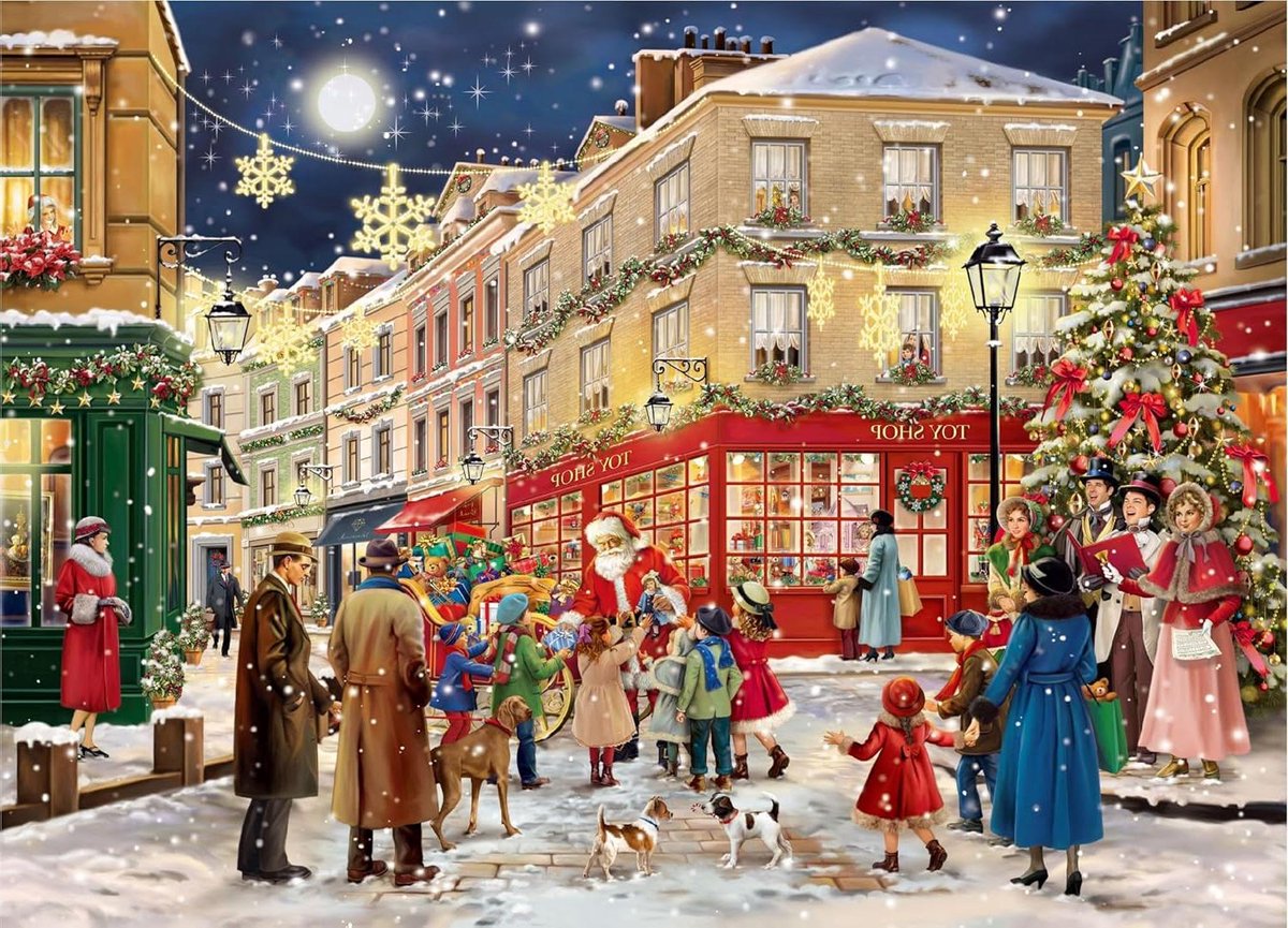 Kerstpuzzel Volwassenen - Legpuzzel Kerst - Ontspannend Tijdverdrijf - Milieuvriendelijk Karton - 1000 Stukjes - Multicolor