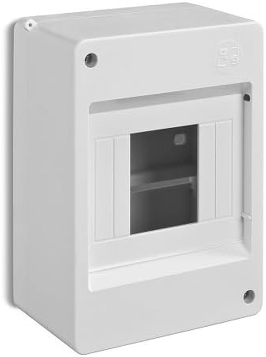 Verdeelbox Elektra - Groepenkast - Installatie Elektra - Compact Ontwerp - 4 Modules - Lichtgrijs