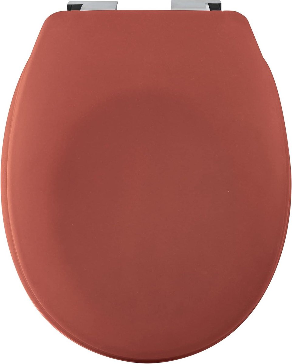 Toiletdeksel Ovaal - WC bril - Badkamer Vernieuwen - Softclose Mechanisme - 44 x 37 cm - Terracotta Mat