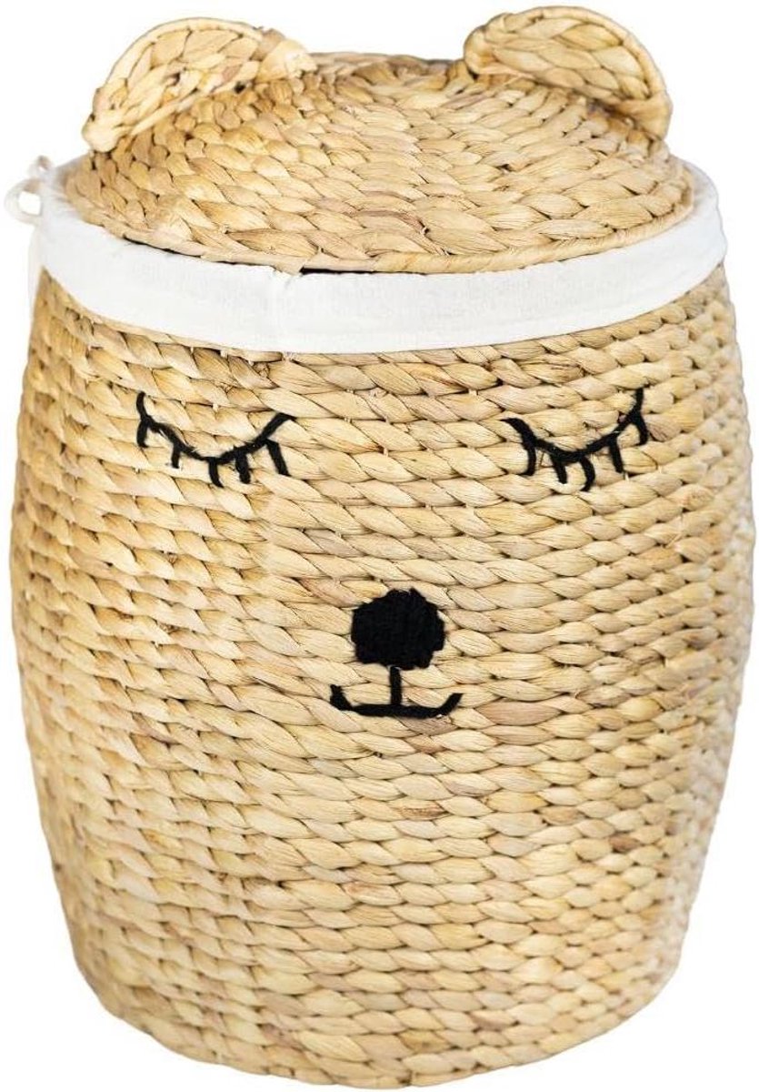 Opbergmand - Decoratieve mand - Ruimte Opruimen - Handgemaakt Uniek Stuk - 30 x 25 x 50 cm - Natuurlijk Beige