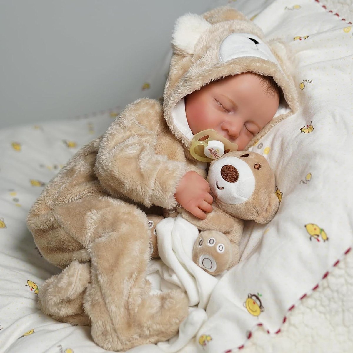 Realistische Babypop - Handgemaakte Pop - Spelen en Knuffelen - Zachte Stoffen Lichaam - 45 cm - Niet Van Toepassing