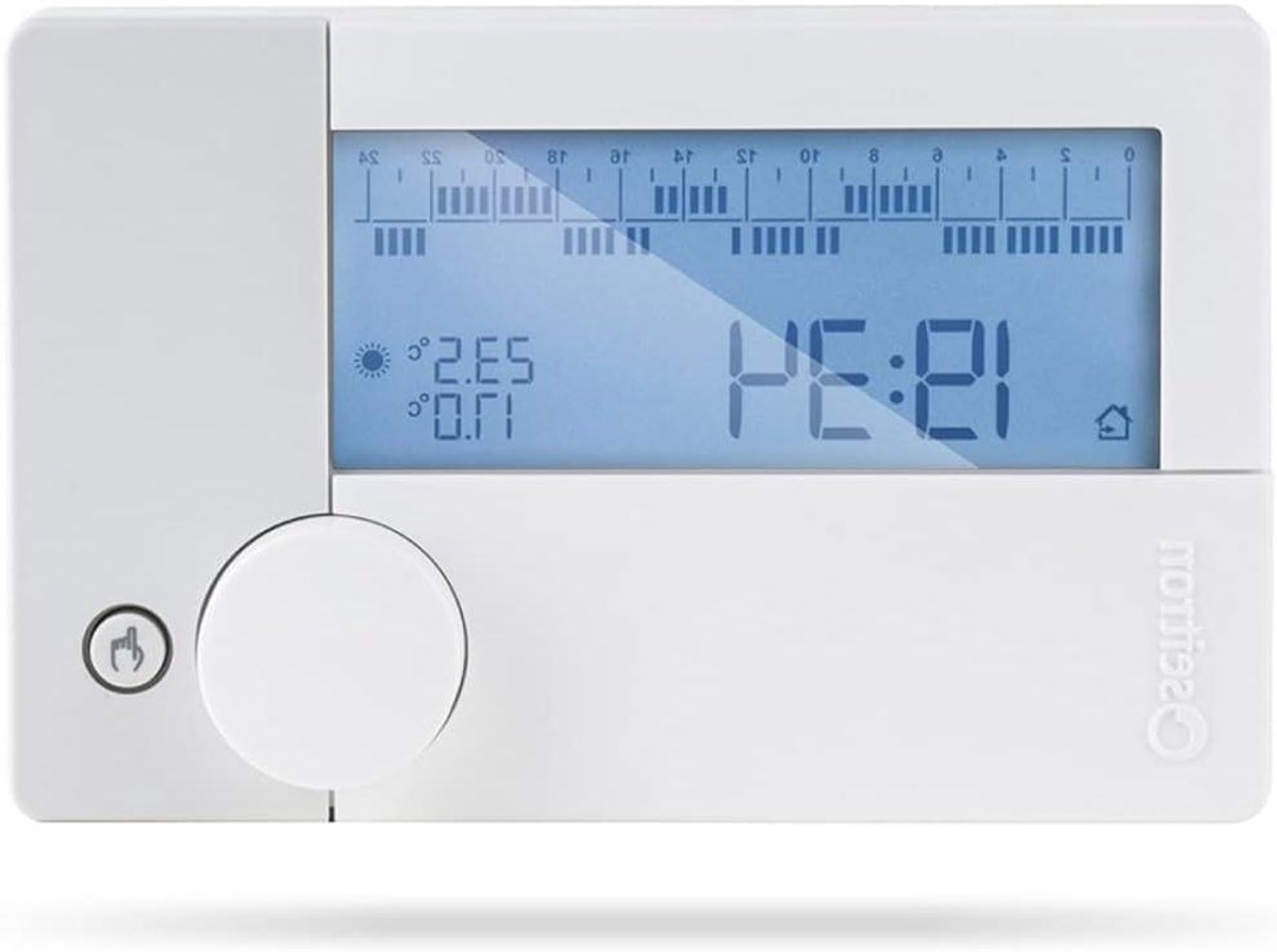 Digitale Thermostaat - Dagprogramma - Verwarming Regelen - Batterij gevoed - Wandmontage - Wit