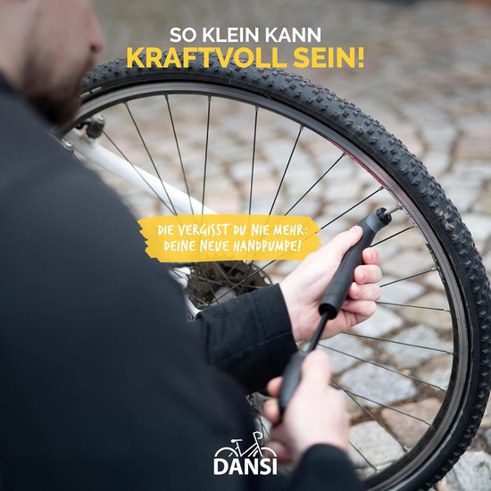 Mini Fietspomp - Luchtpomp - Banden Oppompen - Universele Klep - 237 mm - Zwart — afbeelding 5