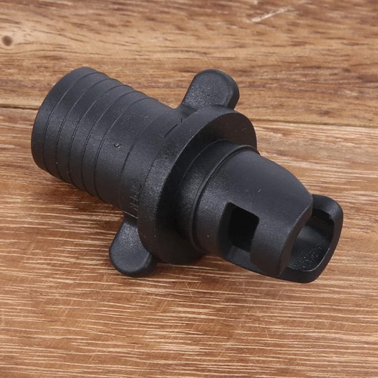 Ventiel Adapter - Luchtpomp Connector - Watersport Uitrusting - Lekvrij Ontwerp - 5.6 cm Lengte - Zwart — afbeelding 3