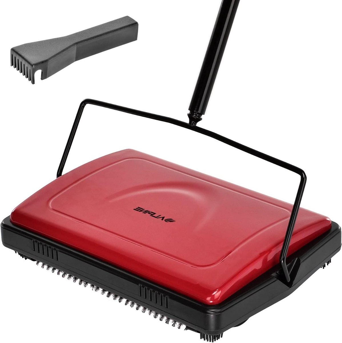 Tapijtveegmachine - Vloerreiniger - Snelle schoonmaak - Handmatige bediening - 125 cm lengte - Rood