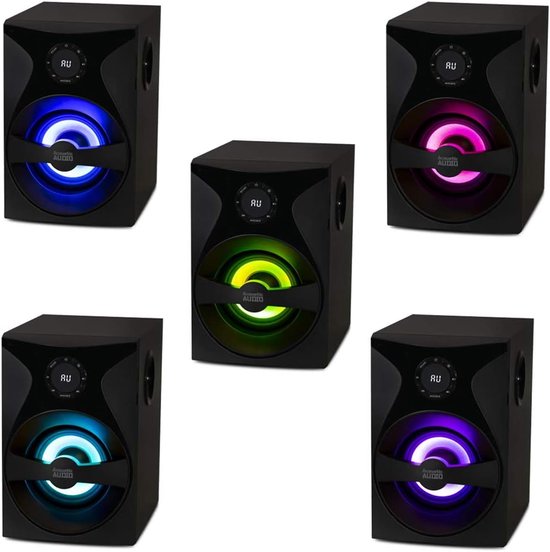 Surround Sound Systeem - Multimedia Speakerset - Home Entertainment - LED Display - 200 Watt - Zwart — afbeelding 2