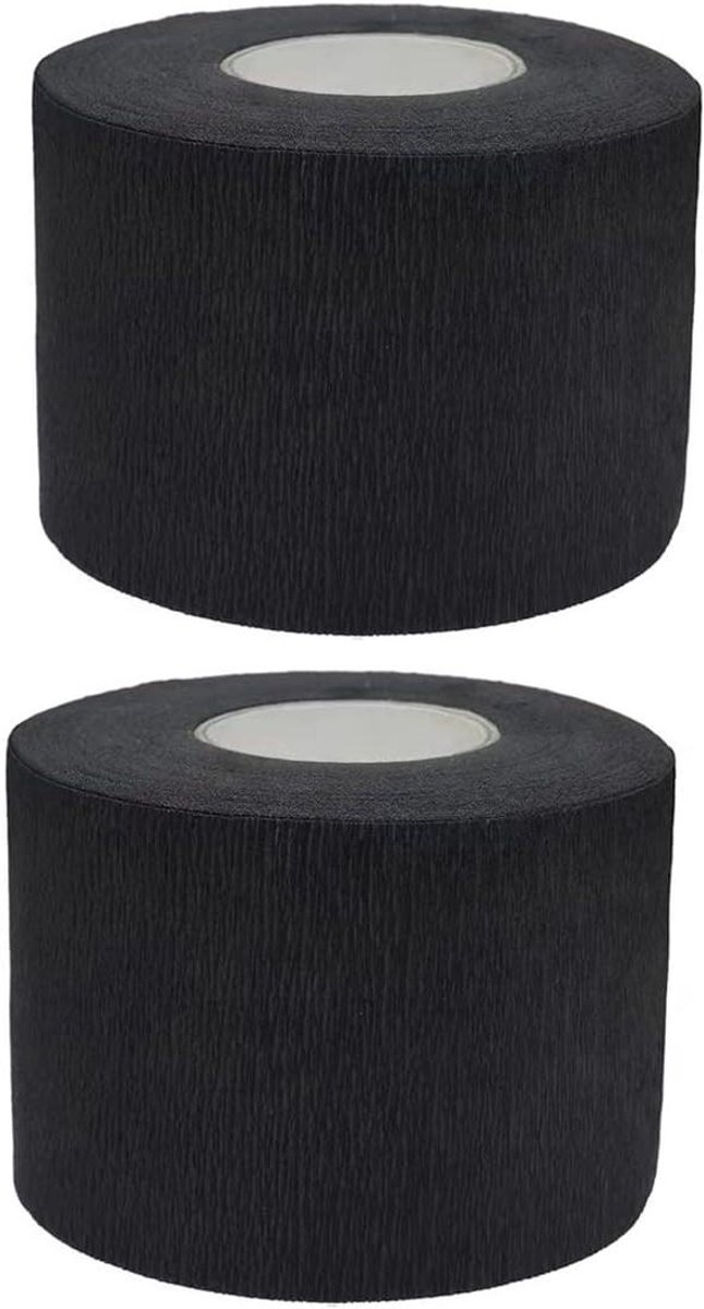 Barber Nekstrips - Nekpapier Rol - Kappers Werk - Waterproof Wegwerp - 2 Stuks - Zwart