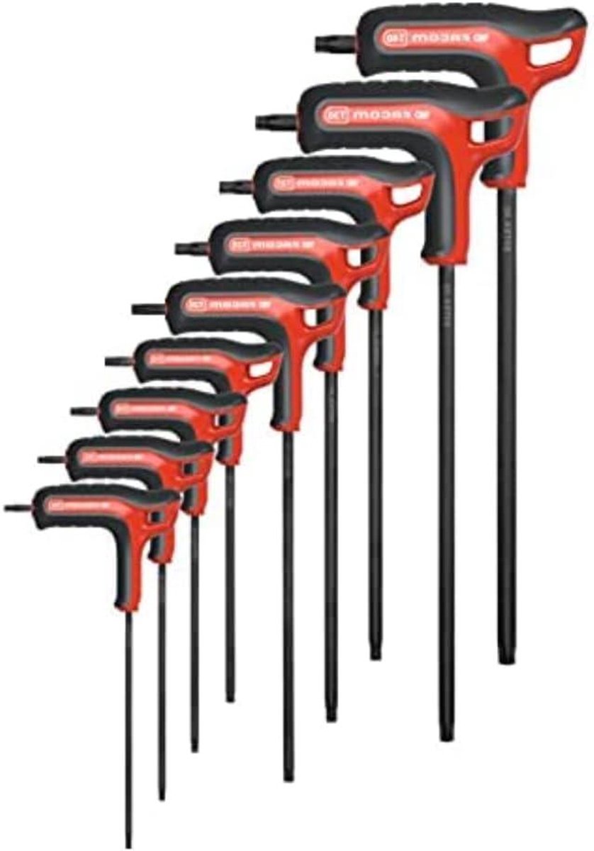 Torx T-greep stiftsleutel - Pen sleutel set - Algemeen schroeven - Ergonomische T-greep - 9 stuks - Metaal