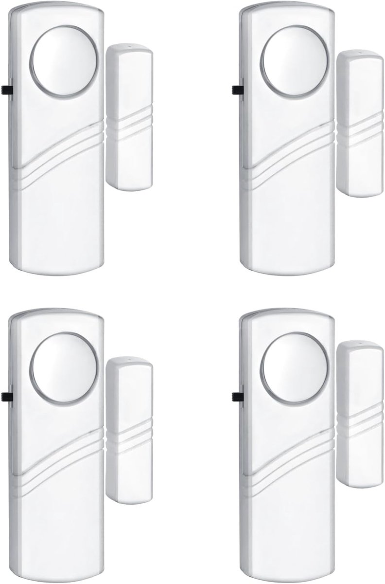 Draadloos Raam- en Deuralarm - 4 Stuks - Inbraakalarm Met Sensor - Kinderveiligheid - Eenvoudig Te Installeren - Voor Huis, Kantoor en Zwembad