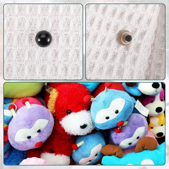 Ogen voor Gehaakte Dieren, 5-12 mm Veiligheidsoogjes met Sluitringen Poppenogen voor Amigurumi Pluche Dier Poppen Knutselen DIY - met Doos — afbeelding 5