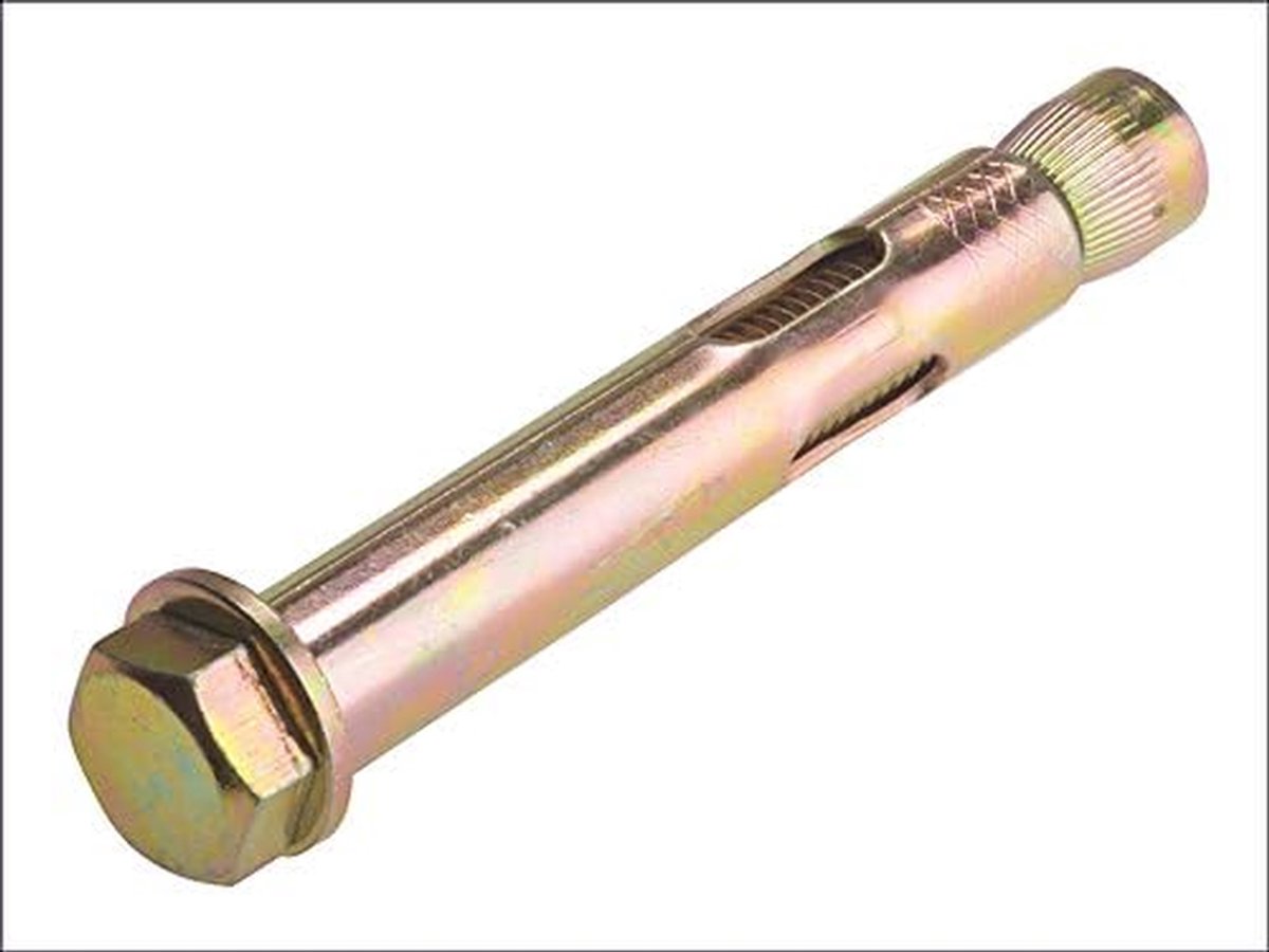 Mouw Anker Bevestiging - Boutanker Plug - Bevestigen van Constructies - Verhoogde Corrosiebestendigheid - M12 x 75mm - Geel