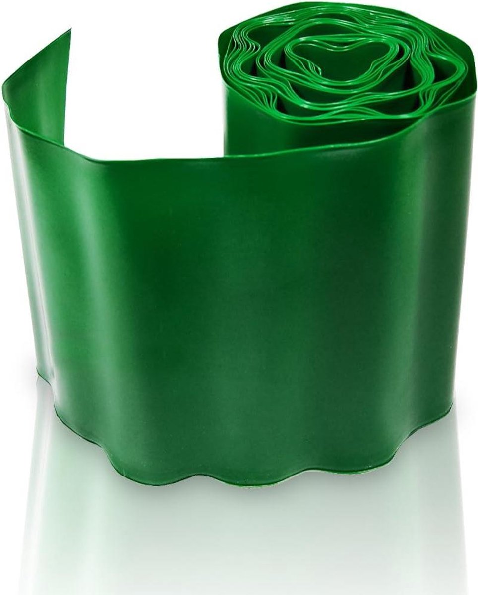 Gazonrand - Tuinrand Grasafscheider - Gazon Onderhouden - Waterdichte Elastische Stof - 20 cm x 9 m - Groen
