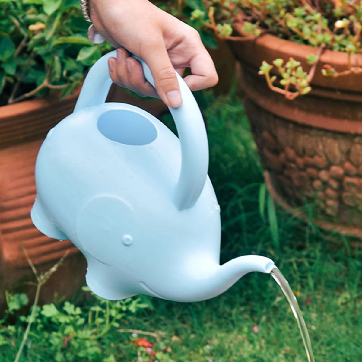 Gieter Plastic Dieren Gieter 1L Grote Capaciteit Handheld Schattig Ontwerp met Handvat voor Kinderen Kinderen Tuinieren Binnen Buiten Planten