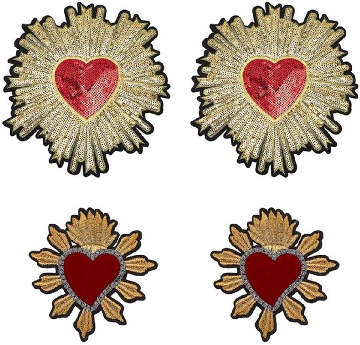 Dailygoods - Hart Patch - Handgemaakte Pailletten - Decoratie voor