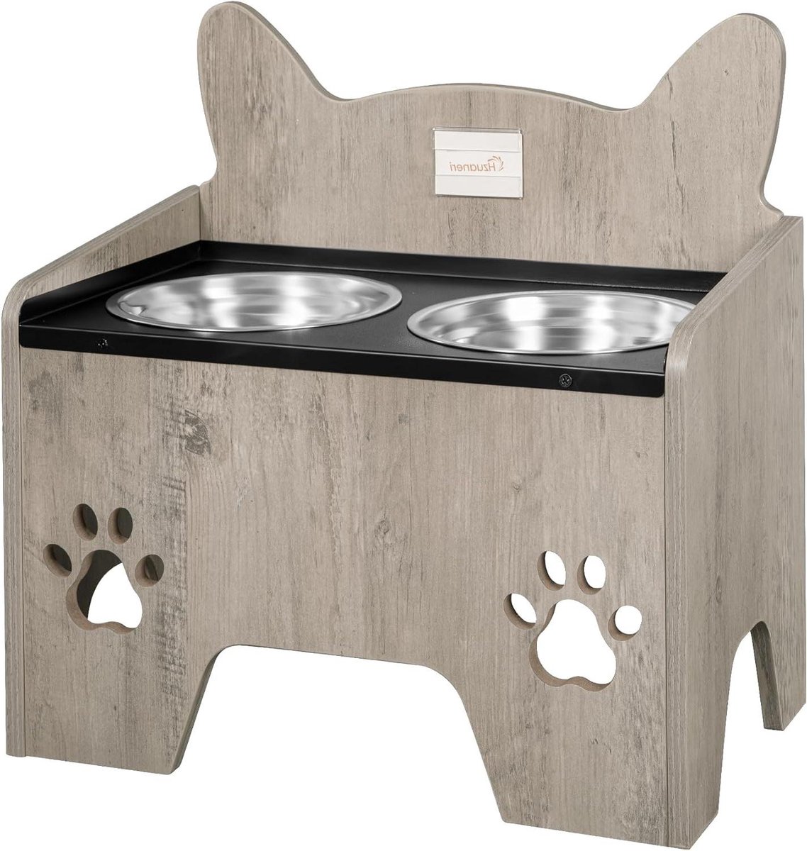 Verhoogde Hondenbak - Voerbak Hond - Comfortabel Eten - Met 2 Roestvrijstalen Bakken - 425 x 23 x 42 cm