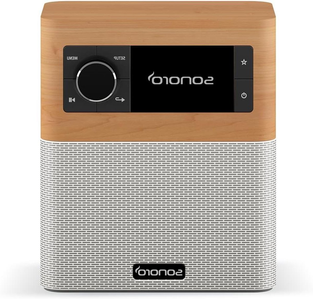Internetradio met Bluetooth - Stream radio Muziekstreamer - Muziek luisteren - Spatwaterdicht ontwerp - 2024 - Esdoorn/Wit