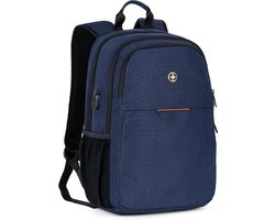 Laptop Rugzak - Schooltas Werk tas - Reizen Kantoor - RFID Bescherming - 17 inch laptop - Zwart