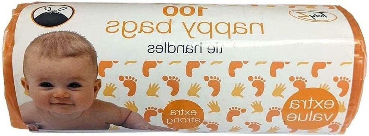 Luierzakjes - Wegwerpzakjes Luiers - Hygiënisch Luiers Weggooien - Met Handige Handgrepen - 100 Stuks - Grijs
