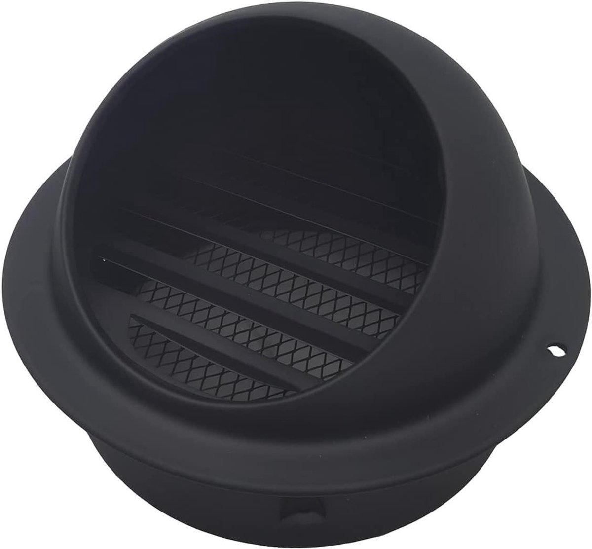 Afvoerluchtrooster - Ventilatierooster Buitenkap - Ventilatie Buiten - Met Insectenwering - 100 mm - Zwart