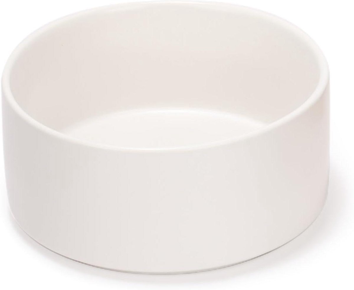 Keramische Hondenbak - Voedselbak Kattenbak - Huisdieren Eten Geven - Zwaar en Kantelbestendig - 1250ml - Wit