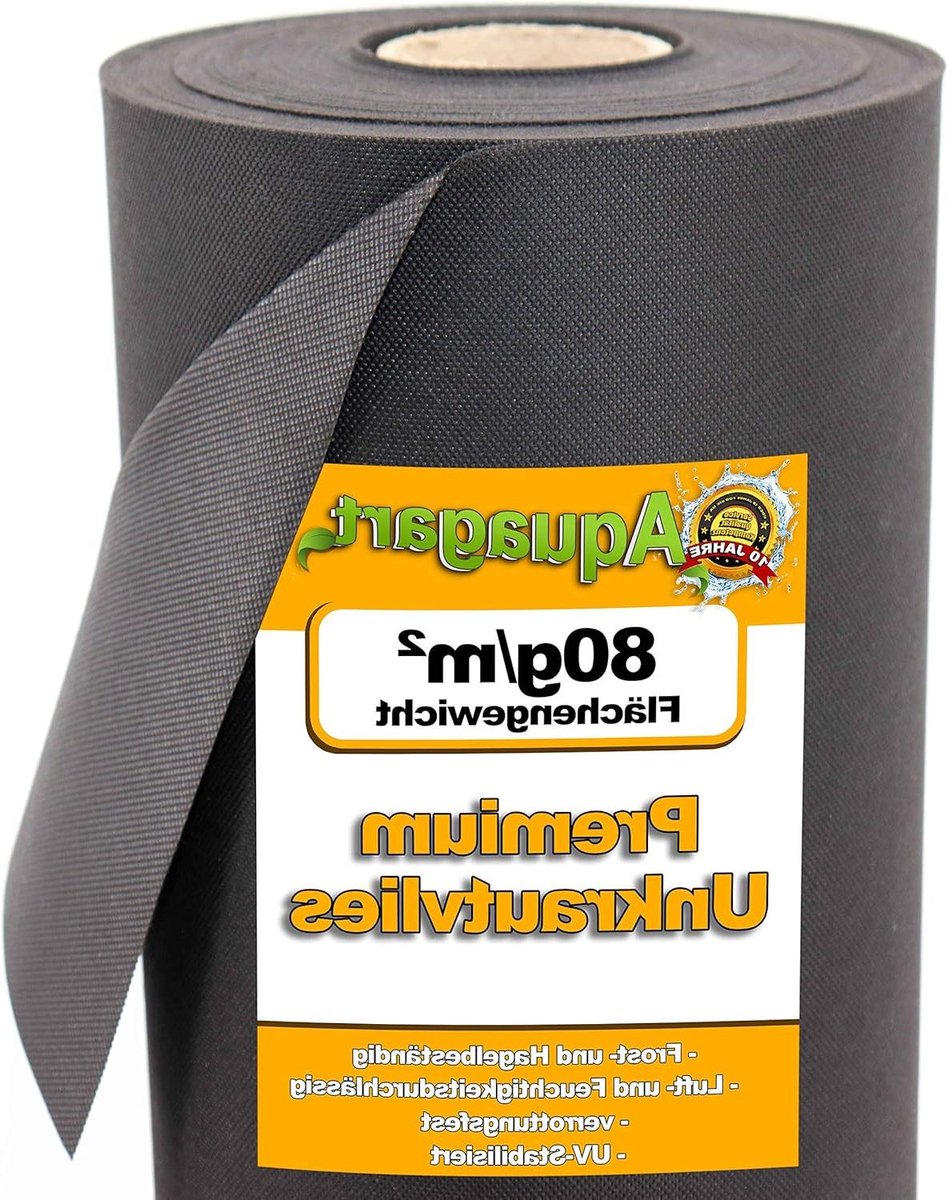 Onkruidvlies Tuin - Mulchvlies Bodemvlies - Onkruid Bestrijden - Scheurvast Waterdoorlatend - 42m² 1.4m Breed - Zwart