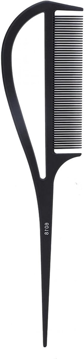 Ratstaart Kam - Kapperskam Stylingkam - Haar Stylen - Taps Toelopende Staart - 1 x 1 x 1 cm - Zwart