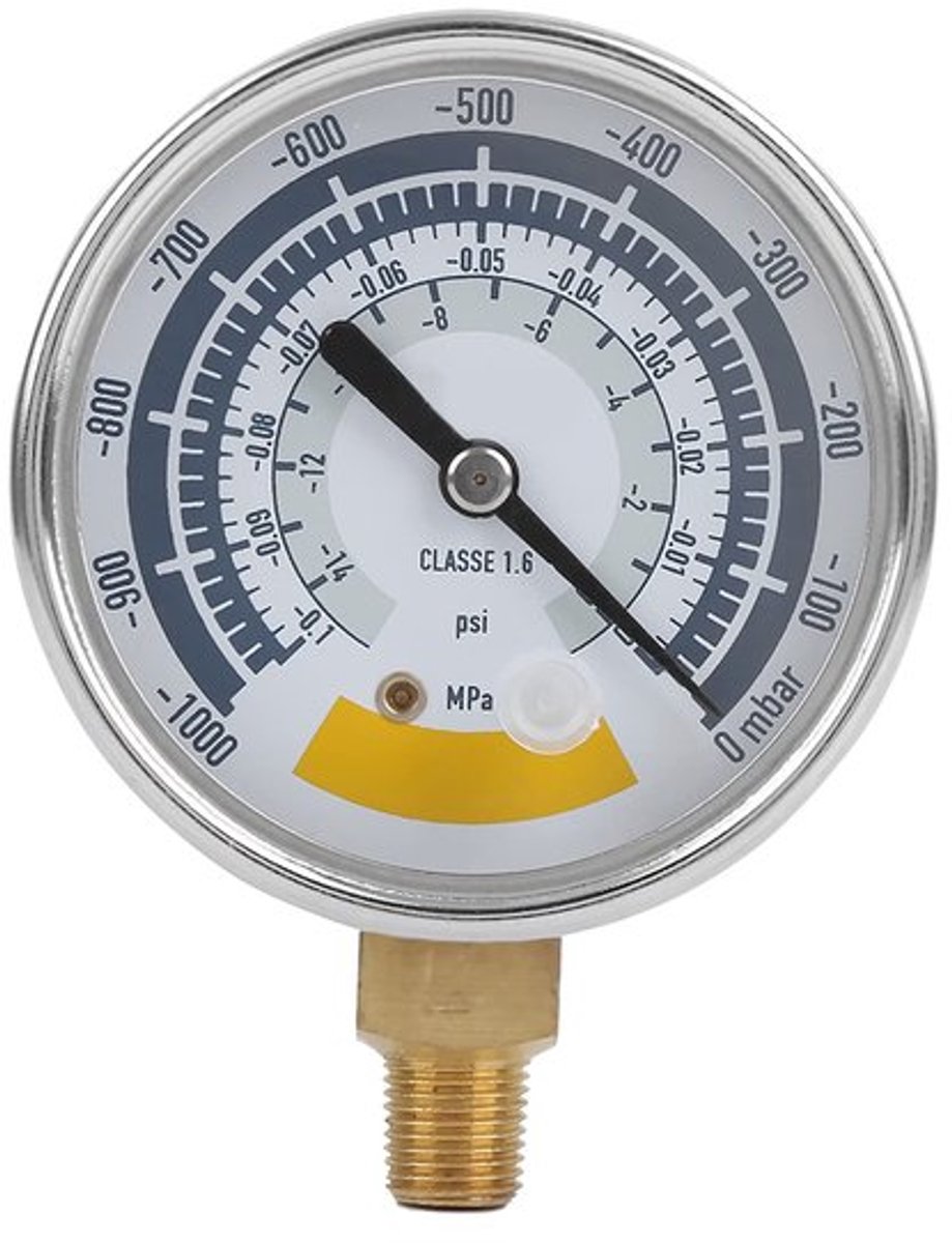 Dailygoods- Vacuümpomp Manometer Nauwkeurig - Drukmeter 0-14 psi