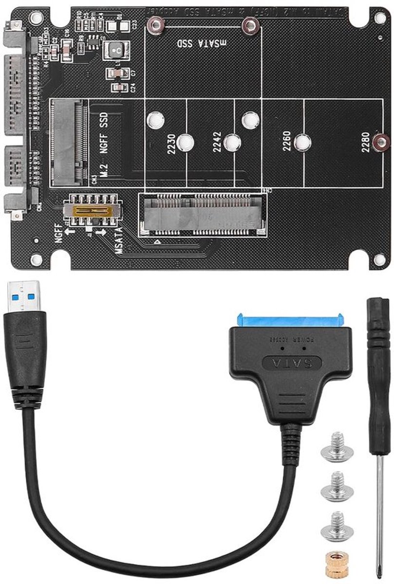 Dailygoody - M.2 naar USB 3.0 Adapter - 2-in-1 Converter - Compact