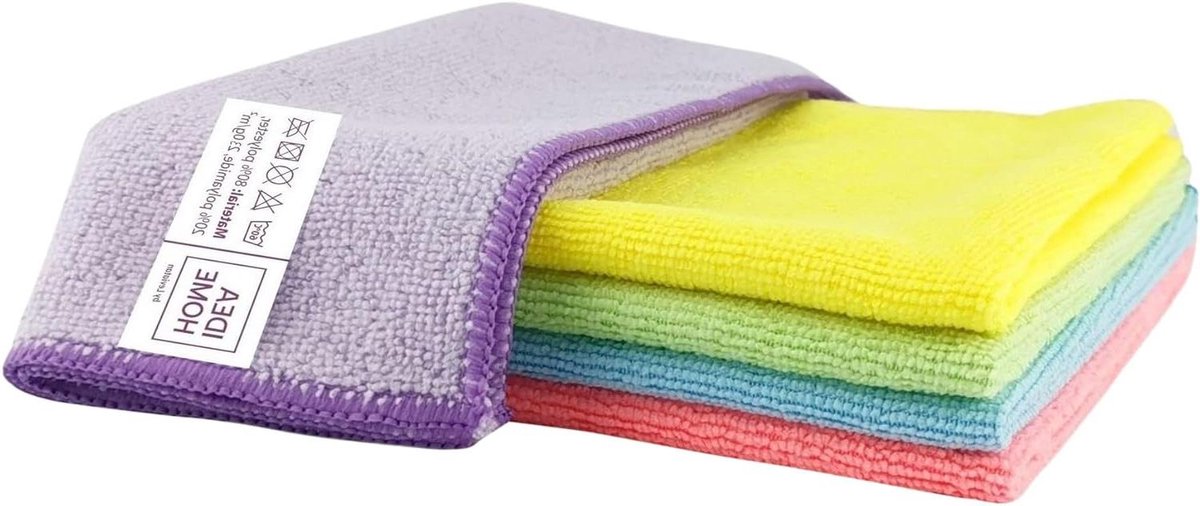 Microvezeldoeken Auto - Reinigingsdoeken - Auto Poetsen - Zacht Voor Lak - 5 Stuks 30x30cm - Grijs