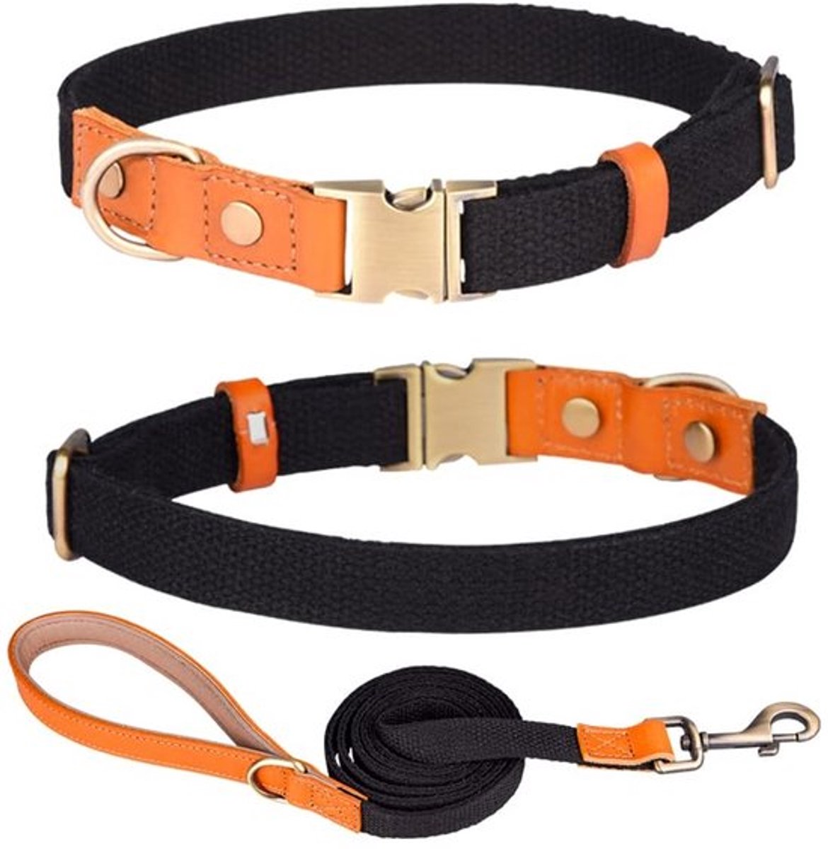 Store_8 - Nylon halsband - Verstelbaar en ademend - Zwart