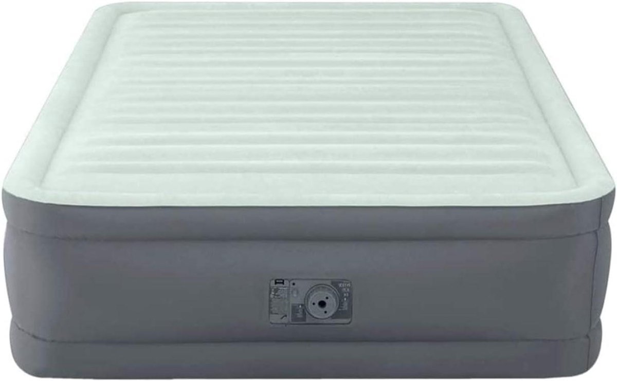 Luchtbed - Opblaasbaar Bed - Logeren Thuis - Ingebouwde Pomp - 137x191cm - Grijs