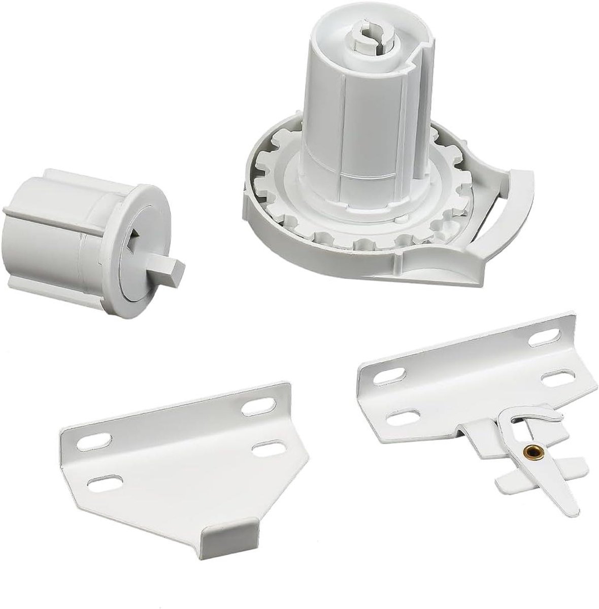 Rolgordijn reparatieset - Onderdelen set - Gordijnen ophangen - Universele montage - 38 mm buis - Wit