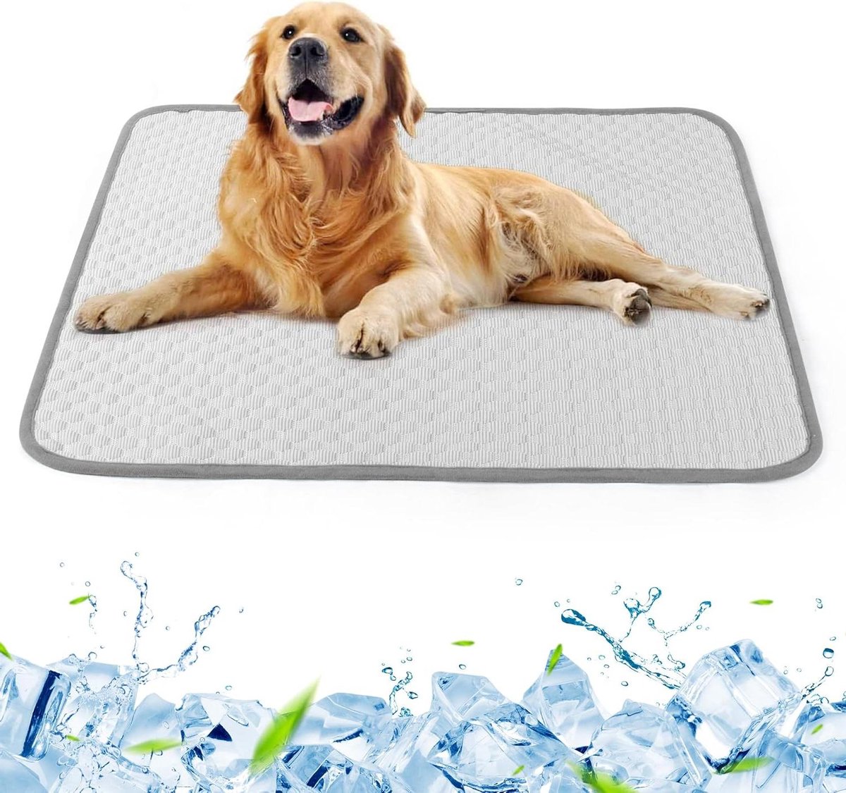 Koelmat Honden - Zelfkoelend Bed - Hitte Verlichten - Drielaagse Comfort - 80 x 60 cm - Grijs