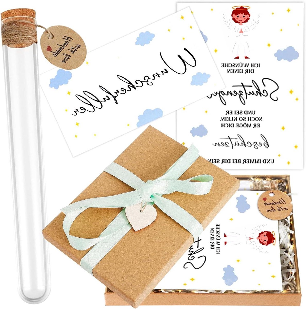 Doopgeschenken set - Geldcadeau verpakking - Geld geven - Met engel thema - 11 delig - Niet gespecificeerd
