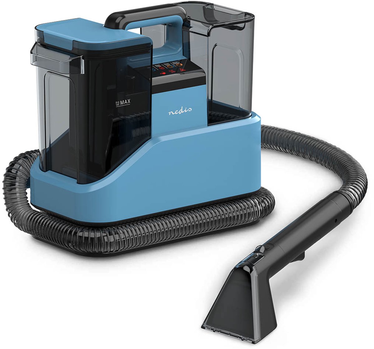 Nedis Stoomreiniger - 1650W - 2.7 L - Vlekkenreiniger - Waterstofzuiger - Meubelreiniger - 4 Standen