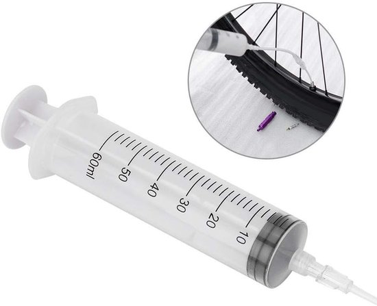 Fiets Band Injector - Tubeless Sealant Tool - Banden Onderhoud - Vochtige Kit Injectie - 60 ml Inhoud - Paars — afbeelding 5