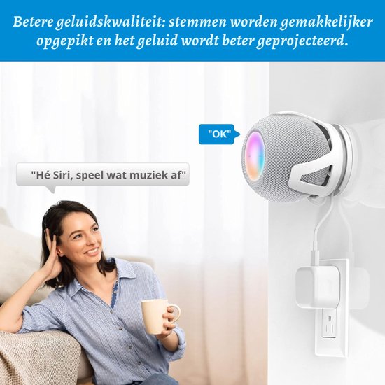 Homepod Houder - Luxe Houder - Muurbeugel - voor een Betere Geluidservaring - Speaker Stand -Wit — afbeelding 2