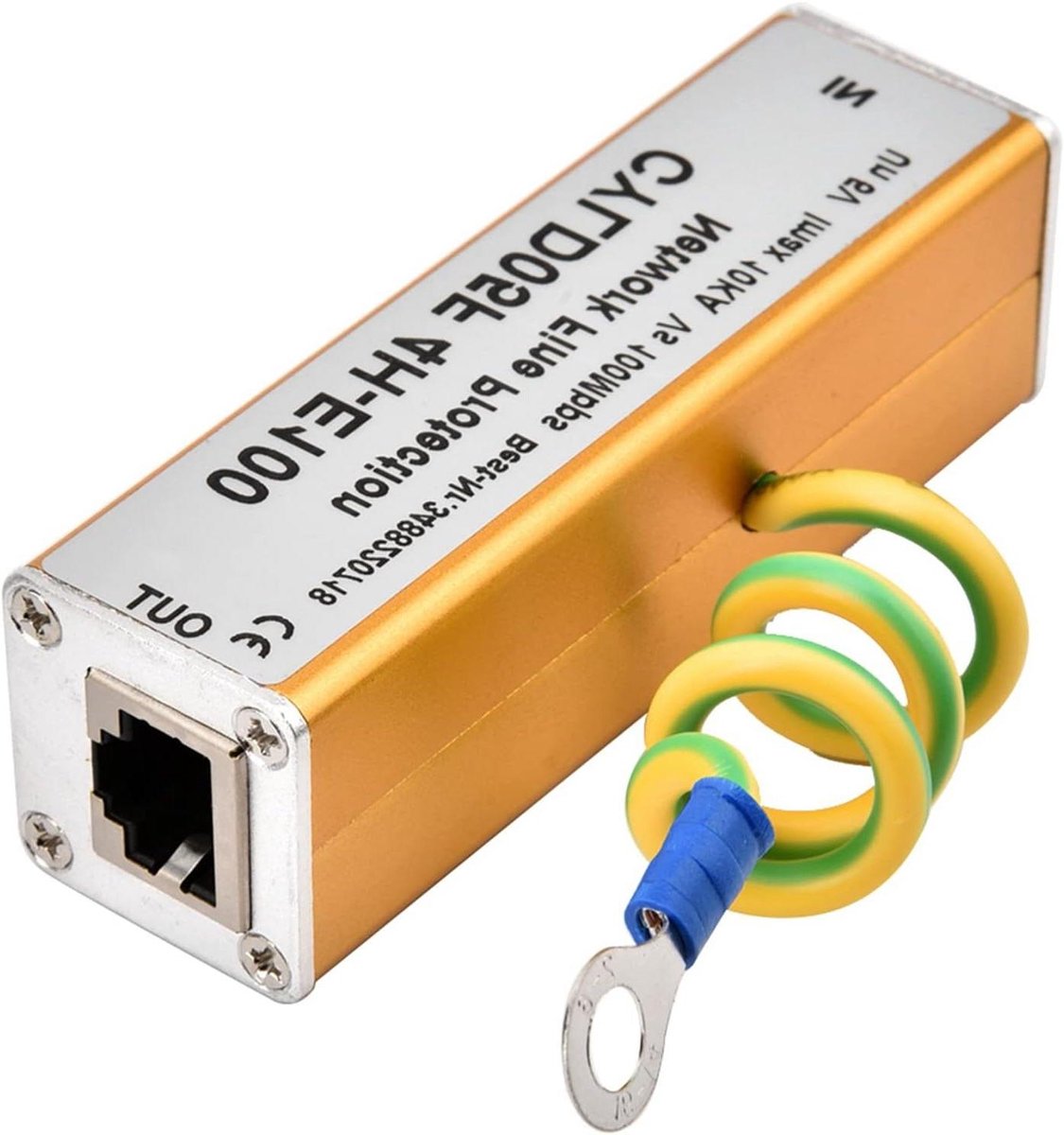 Netwerk Overspanningsbeveiliging - RJ45 RJ11 Adapter - Signaal Bescherming - Snelle Respons - 5V DC - Wit