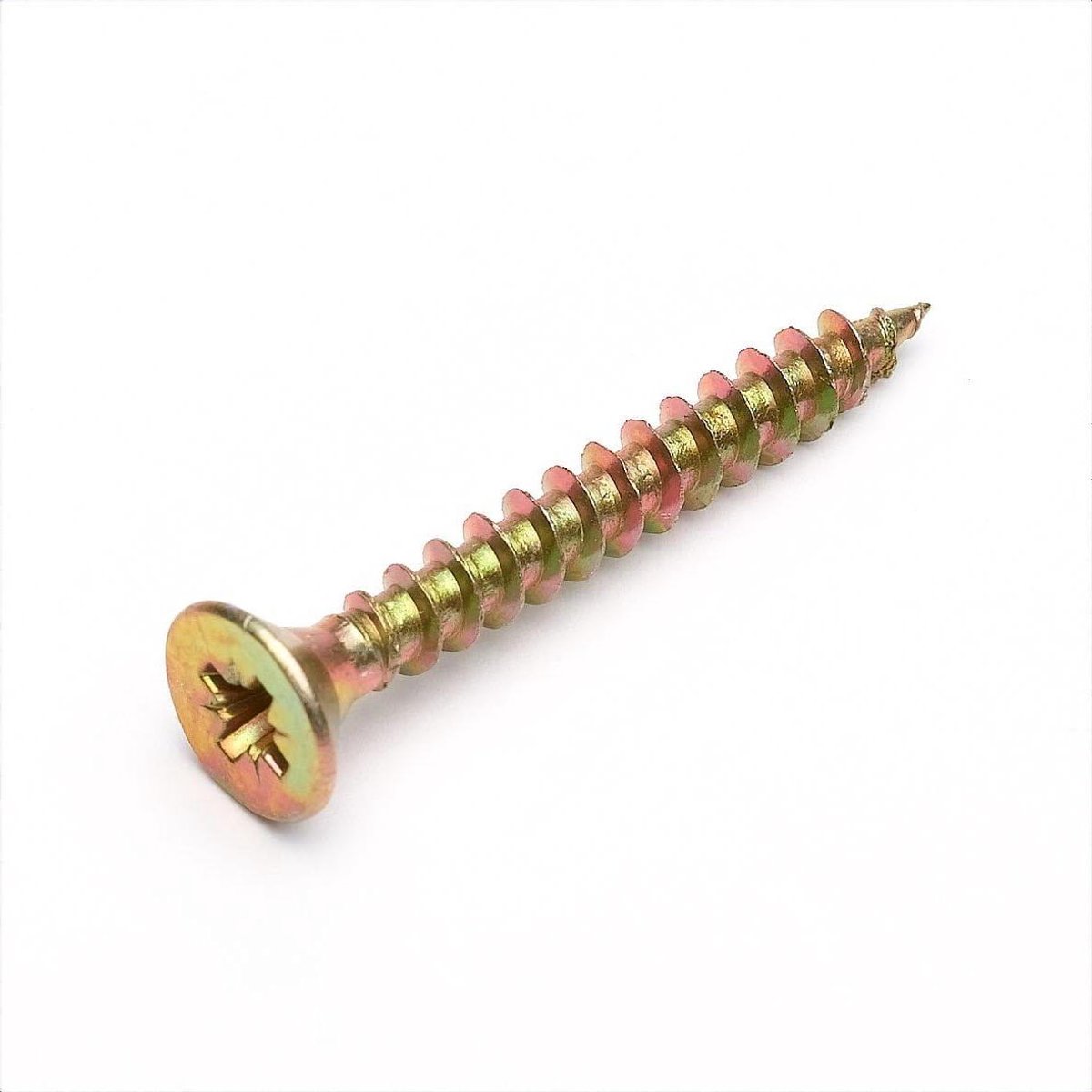 Houtschroeven - Verzonken schroeven - Houtverbindingen maken - Dubbele schroefdraad - 45 x 30 mm - Geel verzinkt