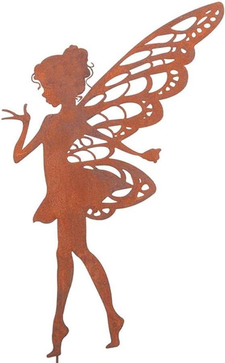 Decoratieve Tuin Stakes - Fairy Silhouet Ornamenten - Tuin Decoratie - Handgemaakt IJzer - 25 x 16 x 1 cm