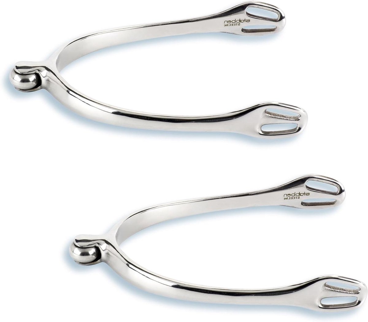 Wielsporen Paardrijden - Paardensporen Sporen - Paardrijden Hulp - Onbreekbaar Flexibel Staal - 15 mm - Zilver