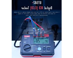 Digitale RCD Tester - Lekstroomschakelaar Meter - Veiligheid Controleren - Automatische Raming - 165 x 11 x 12 cm - Grijs