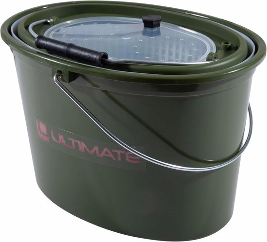 Aasvisemmer - Aasopslag emmer - Levend aas bewaren - Met uitneembare mand - 15 liter - Veelkleurig — afbeelding 3